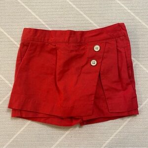 Janie and Jack Red Wrap-Front Shorts Girl’s Size 3